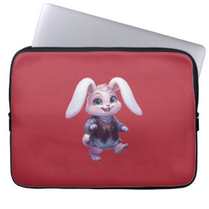 PLP LEPURO - Cute Warrior Bunny King Graphic Stree Laptop Sleeve