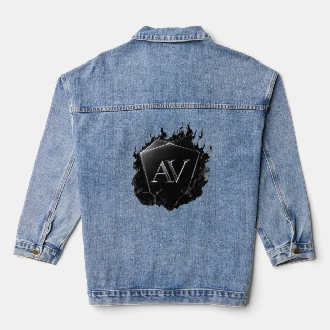 PLP NOVA V - Beyond Ordinary Luxury Urban Graphic Denim Jacket (Back)