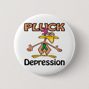 Pluck Depression Awareness Design 6 Cm Round Badge