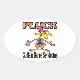 Pluck Guillain Barre Syndrome Awareness Design Oval Sticker