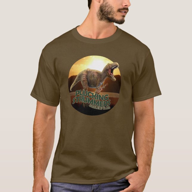 PLUCKING STRUMMERS T-REX SHIRT 2023 (Front)