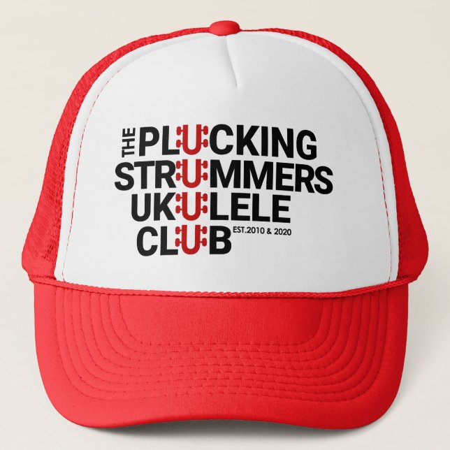 PLUCKING STRUMMERS TRUCKERS HAT III (Front)