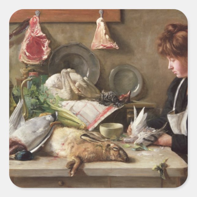 Plucking the Pigeon Square Sticker (Front)