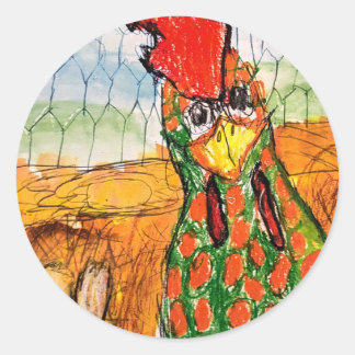 Plucky Chicken Classic Round Sticker