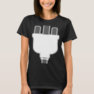 Plug Easy Plug And Socket Couple Halloween Costume T-Shirt