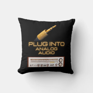 Plug Into Analogue Audio Audiophiles Cushion