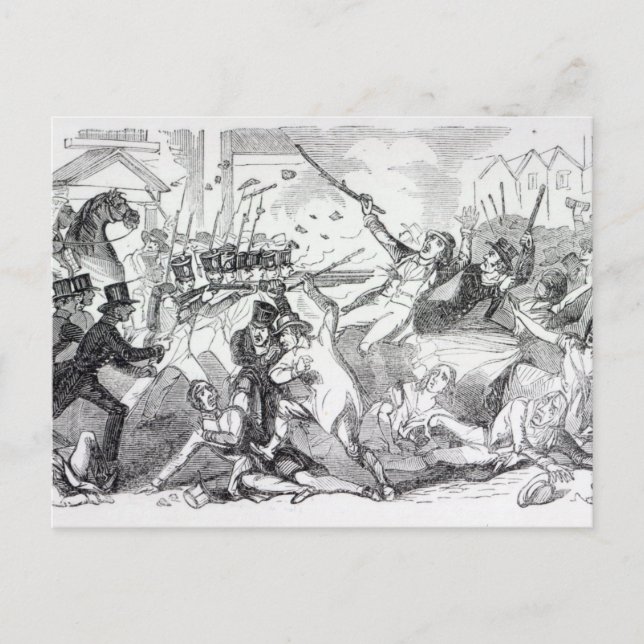 Plug Plot Riot in Preston Postcard (Front)