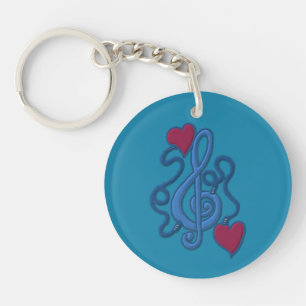 Plugged In To Music Blue Note Key Chain