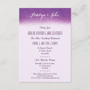Plum 3.5x5 Wedding Rehearsal and Dinner Invitation