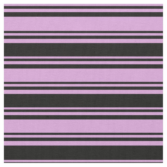 Plum and Black Coloured Lines Fabric (Close Up)