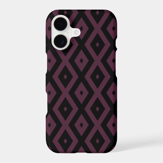 Plum and black diamond pattern (Back)