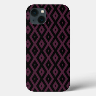 Plum and black diamond pattern Case-Mate iPhone ca iPhone 13 Case