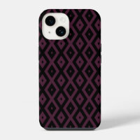 Plum and black diamond pattern