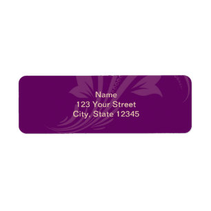 Plum and Cream Floral Scroll