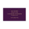Plum and Gold Contemporary  Business Card