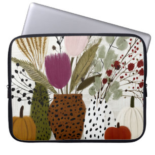 Plum and Olive Leopard Spotted Vases Laptop Sleeve