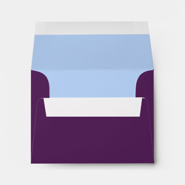 Plum and Powder Blue Wedding RSVP Envelopes (Back (Bottom))