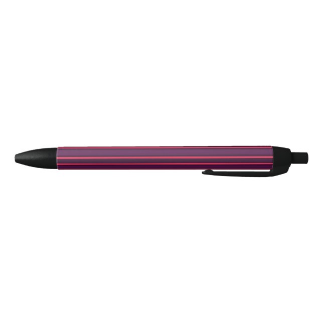 Plum and red candy stripes black ink pen (Bottom)