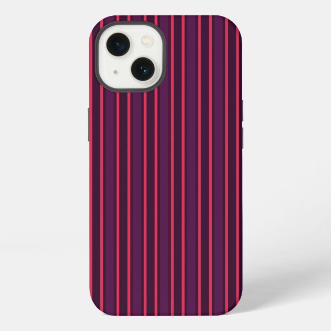 Plum and red candy stripes Case-Mate iPhone case (Back)