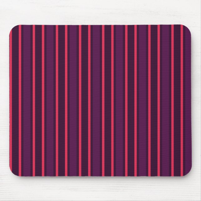 Plum and red candy stripes mouse mat (Front)