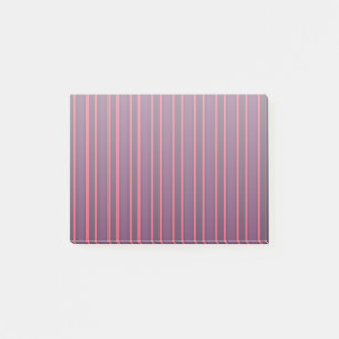 Plum and red candy stripes post-it notes