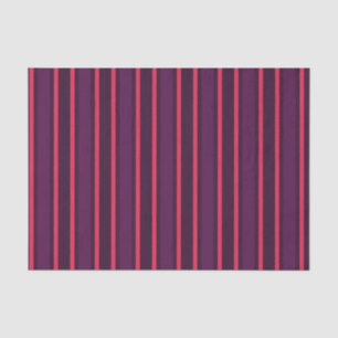 Plum and red candy stripes tissue paper