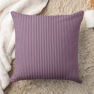 Plum and Taupe Pin Stripe Cushion