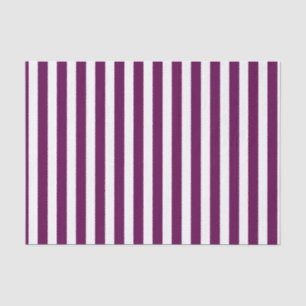 Plum and white candy stripes tissue paper