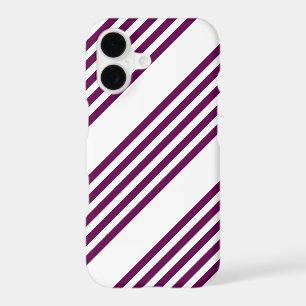 Plum and white five stripe pattern