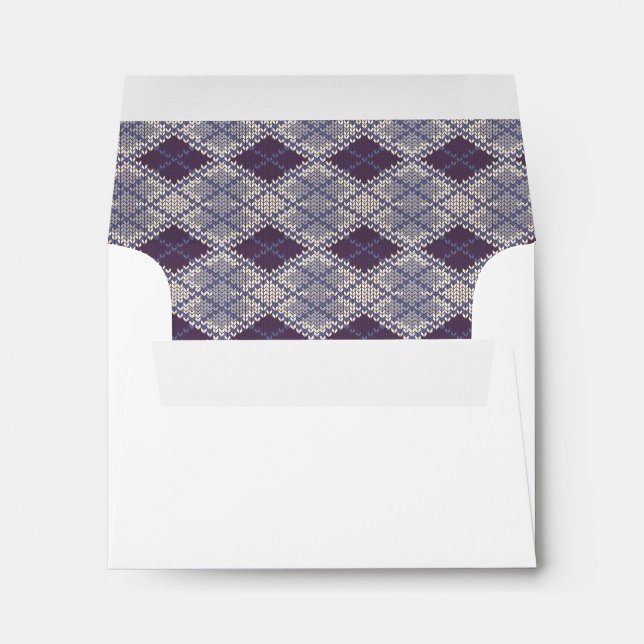PLUM ARGYLE KNIT A2 Envelope  (Back (Bottom))