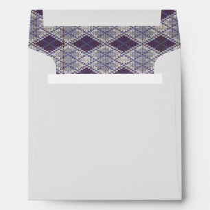 PLUM ARGYLE KNIT Square Envelope II