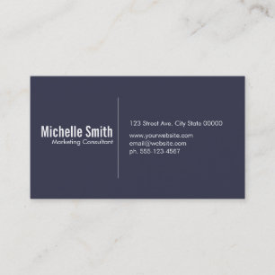 Plum background with Divider Line Business Card