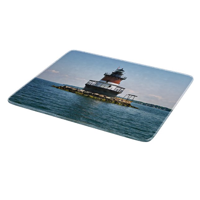 Plum Beach Lighthouse Rhode Island Cutting Board (Corner)