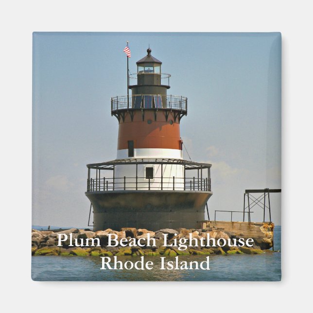 Plum Beach Lighthouse, Rhode Island Magnet (Front)