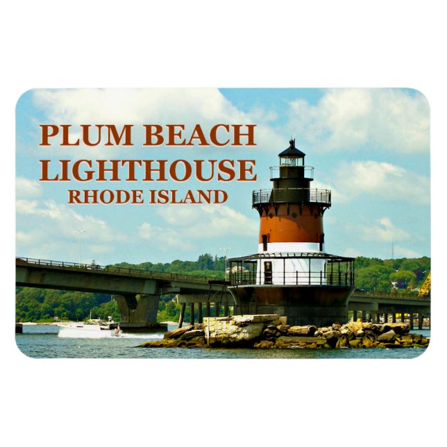 Plum Beach Lighthouse, Rhode Island Photo Magnet (Horizontal)