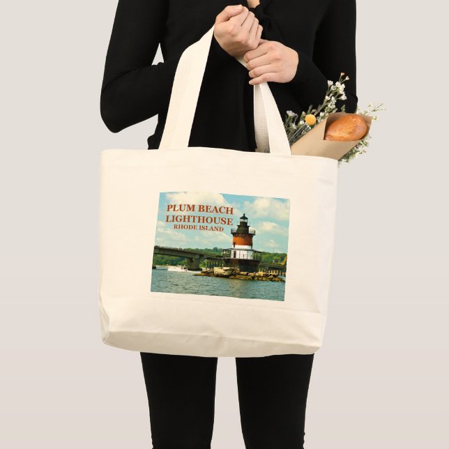 Plum Beach Lighthouse, Rhode Island Tote Bag (Front (Product))