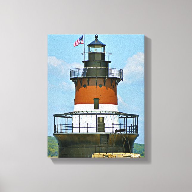 Plum Beach Lighthouse, Rhode Island Wrapped Canvas (Front)