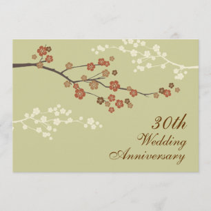 Plum Blossom Anniversary Party Invitation S-Yellow