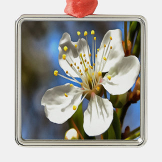 Plum Blossom Botanical Art Metal Tree Decoration