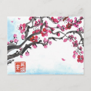 Plum Blossom Branch in Winter Postcard