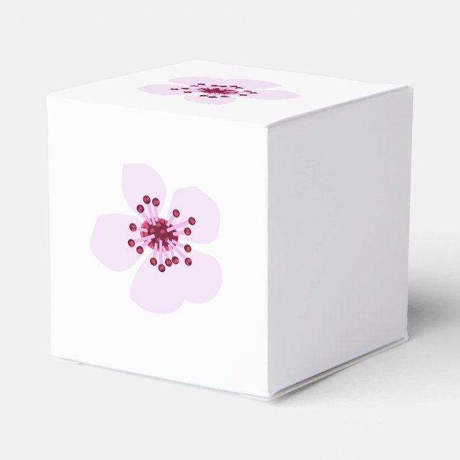 Plum blossom, cherry blossom favour box (Back Side)