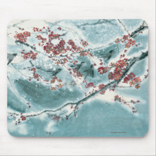 Plum Blossom in Snow Mouse Mat