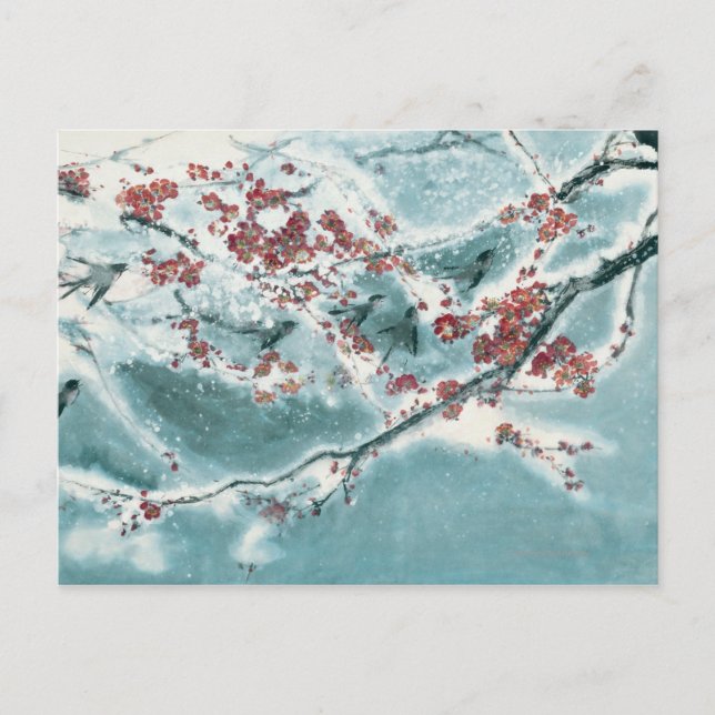 Plum Blossom in Snow Postcard (Front)