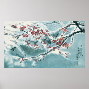 Plum Blossom in Snow Poster