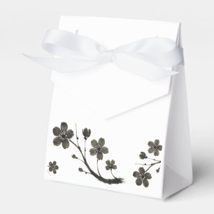 Plum Blossom Line Art – Botanical Design on Favour Box