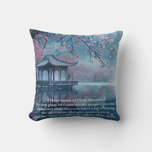 Plum Blossom Pavilion Lake Cushion