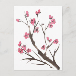 Plum Blossom Sprig Postcard