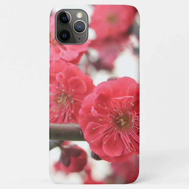 plum blossom spring pink flowers iPhone case (Back)