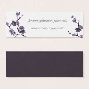 Plum blossom sumie Wedding Website Insert Cards