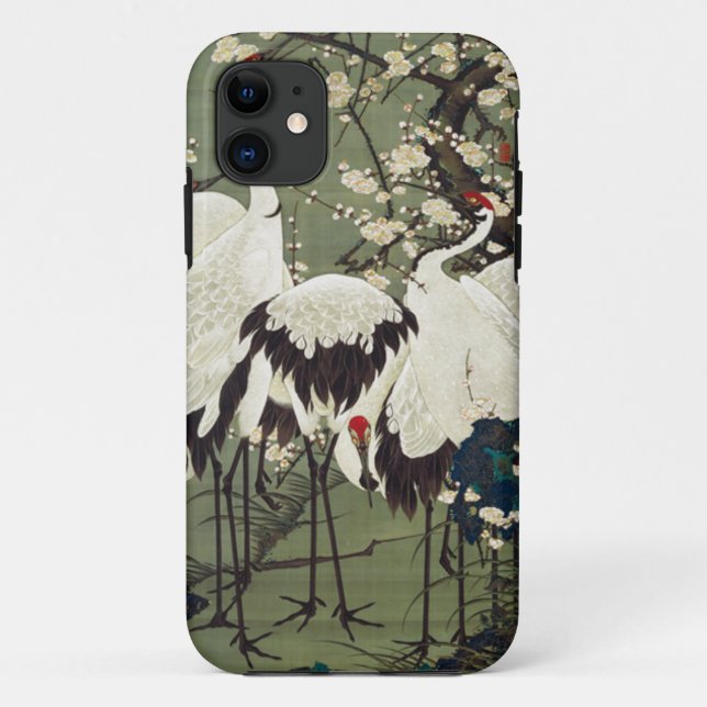 Plum Blossoms and Cranes by Ito Jakuchu Case-Mate iPhone Case (Back)